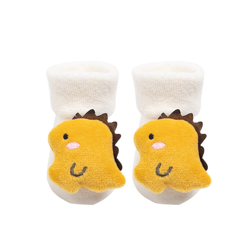 Chaussettes Bébé Noël Antidérapantes Courtes pour Nouveau-nés Hiver Chauds Filles Garçons Dessin Animé
