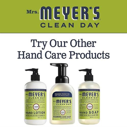 Savon liquide pour les mains Mrs. Meyer's Clean Day, formule biodégradable et non testée sur les animaux, parfum verveine citronnée, 370 ml