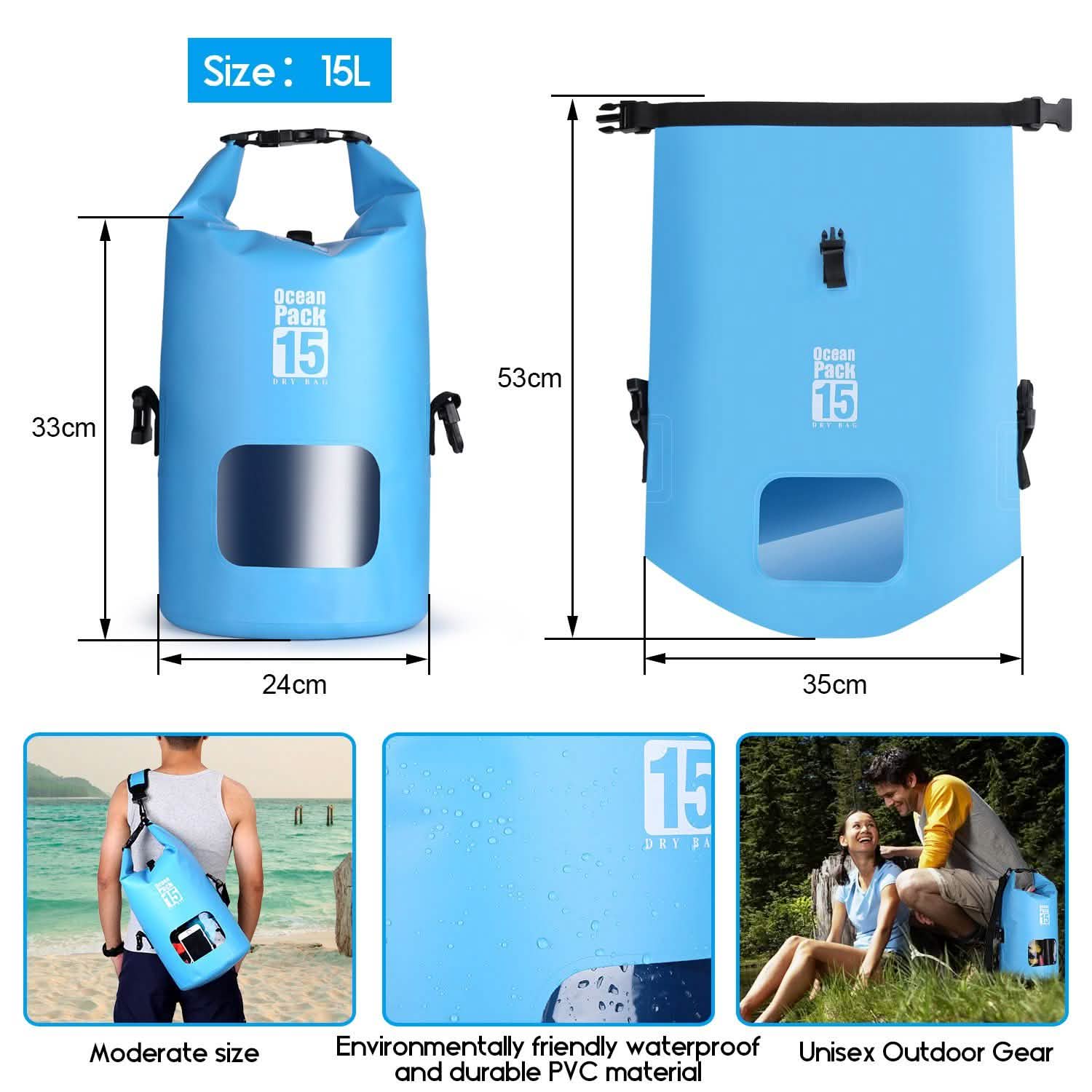 Sac étanche léger de 15L