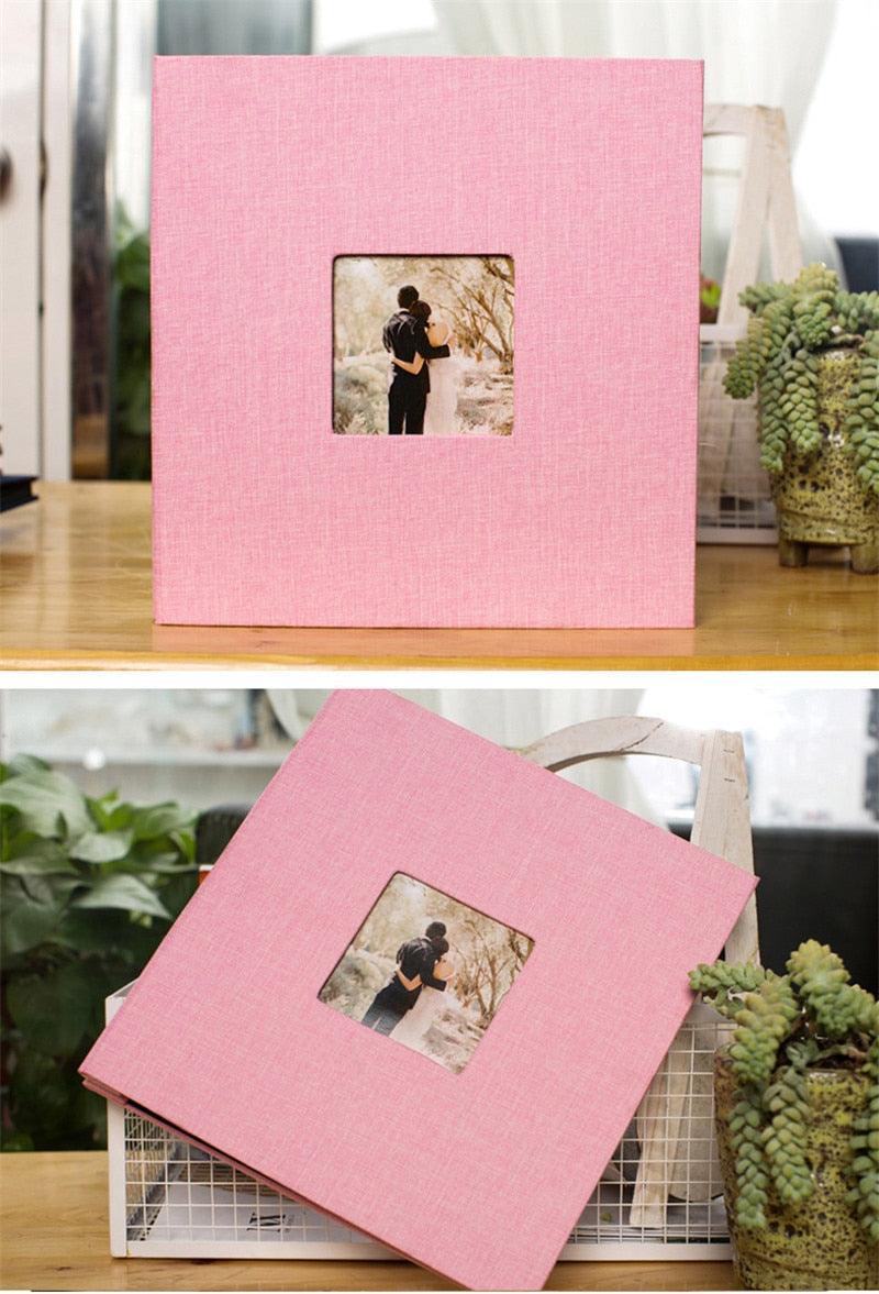 Album photo en lin de 16 pouces à faire soi-même, cadeau d'anniversaire pour amoureux, photos de mariage, album photo de bébé, scrapbooking, albums de scrapbooking, cadeau d'anniversaire de famille pour couple
