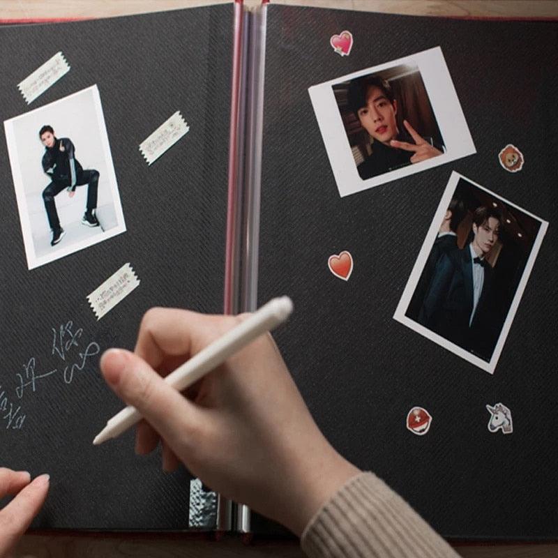 Album photo en lin de 16 pouces à faire soi-même, cadeau d'anniversaire pour amoureux, photos de mariage, album photo de bébé, scrapbooking, albums de scrapbooking, cadeau d'anniversaire de famille pour couple