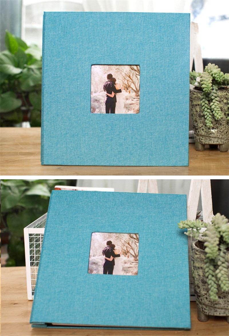 Album photo en lin de 16 pouces à faire soi-même, cadeau d'anniversaire pour amoureux, photos de mariage, album photo de bébé, scrapbooking, albums de scrapbooking, cadeau d'anniversaire de famille pour couple