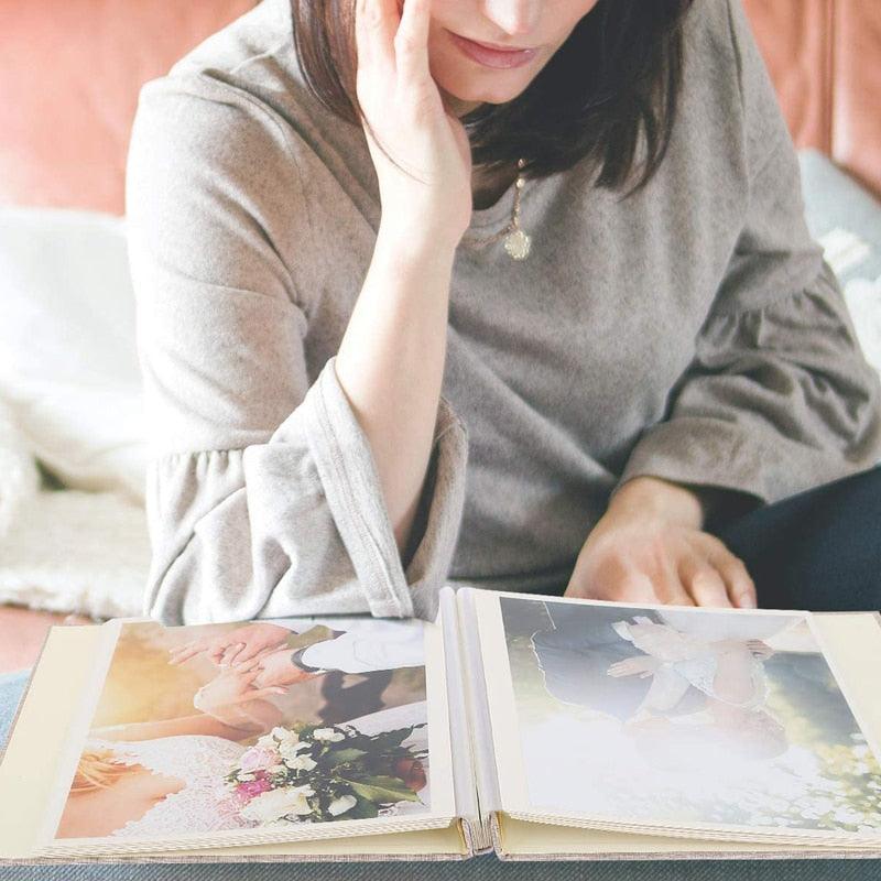 Album photo en lin de 16 pouces à faire soi-même, cadeau d'anniversaire pour amoureux, photos de mariage, album photo de bébé, scrapbooking, albums de scrapbooking, cadeau d'anniversaire de famille pour couple