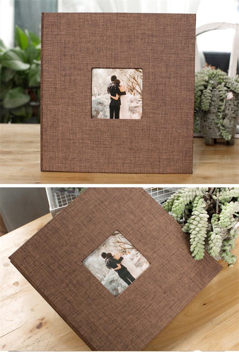 Album photo en lin de 16 pouces à faire soi-même, cadeau d'anniversaire pour amoureux, photos de mariage, album photo de bébé, scrapbooking, albums de scrapbooking, cadeau d'anniversaire de famille pour couple