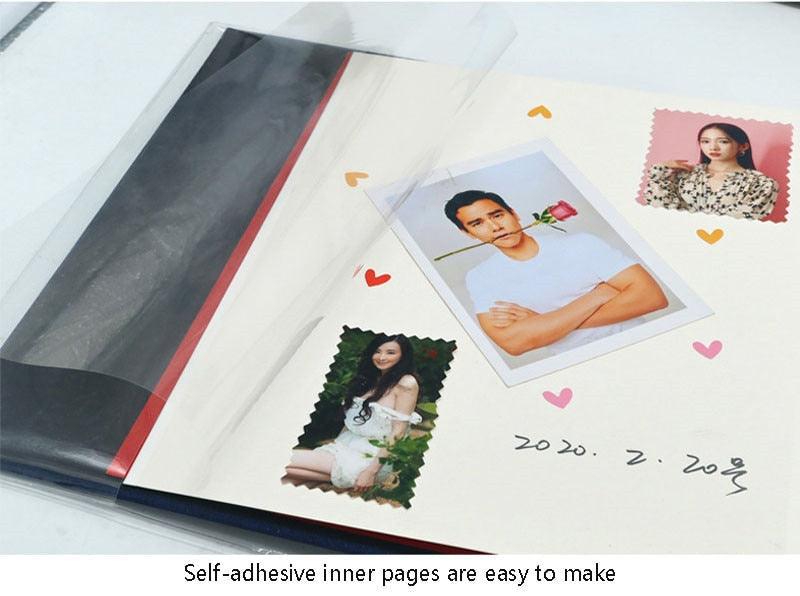 Album photo en lin de 16 pouces à faire soi-même, cadeau d'anniversaire pour amoureux, photos de mariage, album photo de bébé, scrapbooking, albums de scrapbooking, cadeau d'anniversaire de famille pour couple