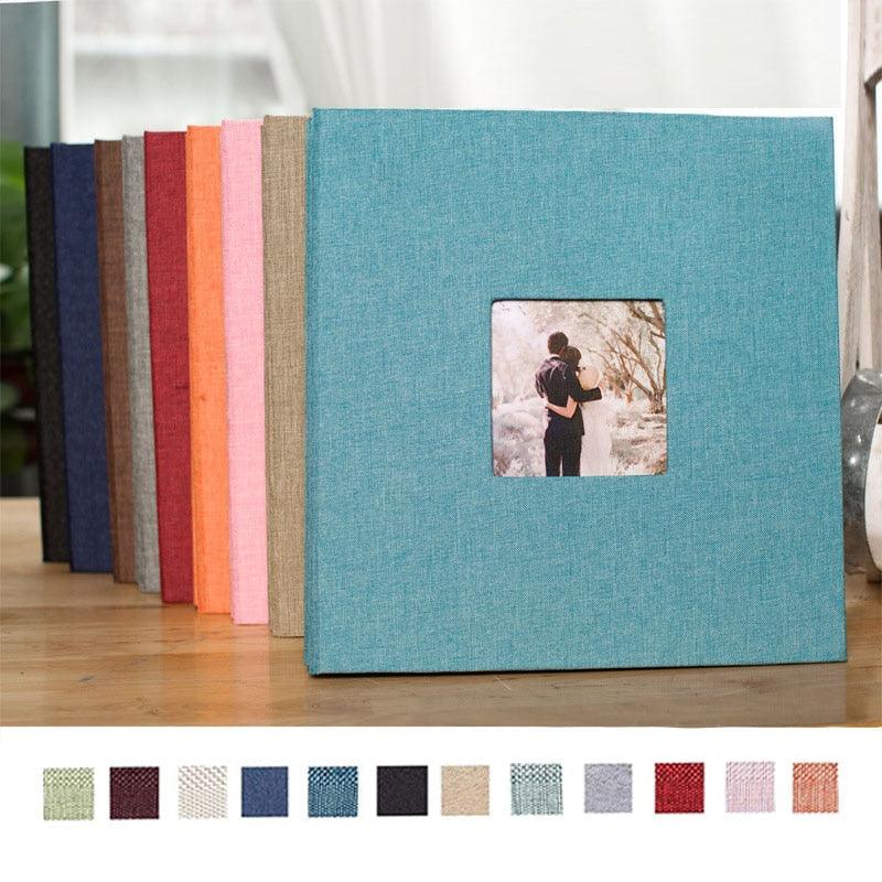 Album photo en lin de 16 pouces à faire soi-même, cadeau d'anniversaire pour amoureux, photos de mariage, album photo de bébé, scrapbooking, albums de scrapbooking, cadeau d'anniversaire de famille pour couple