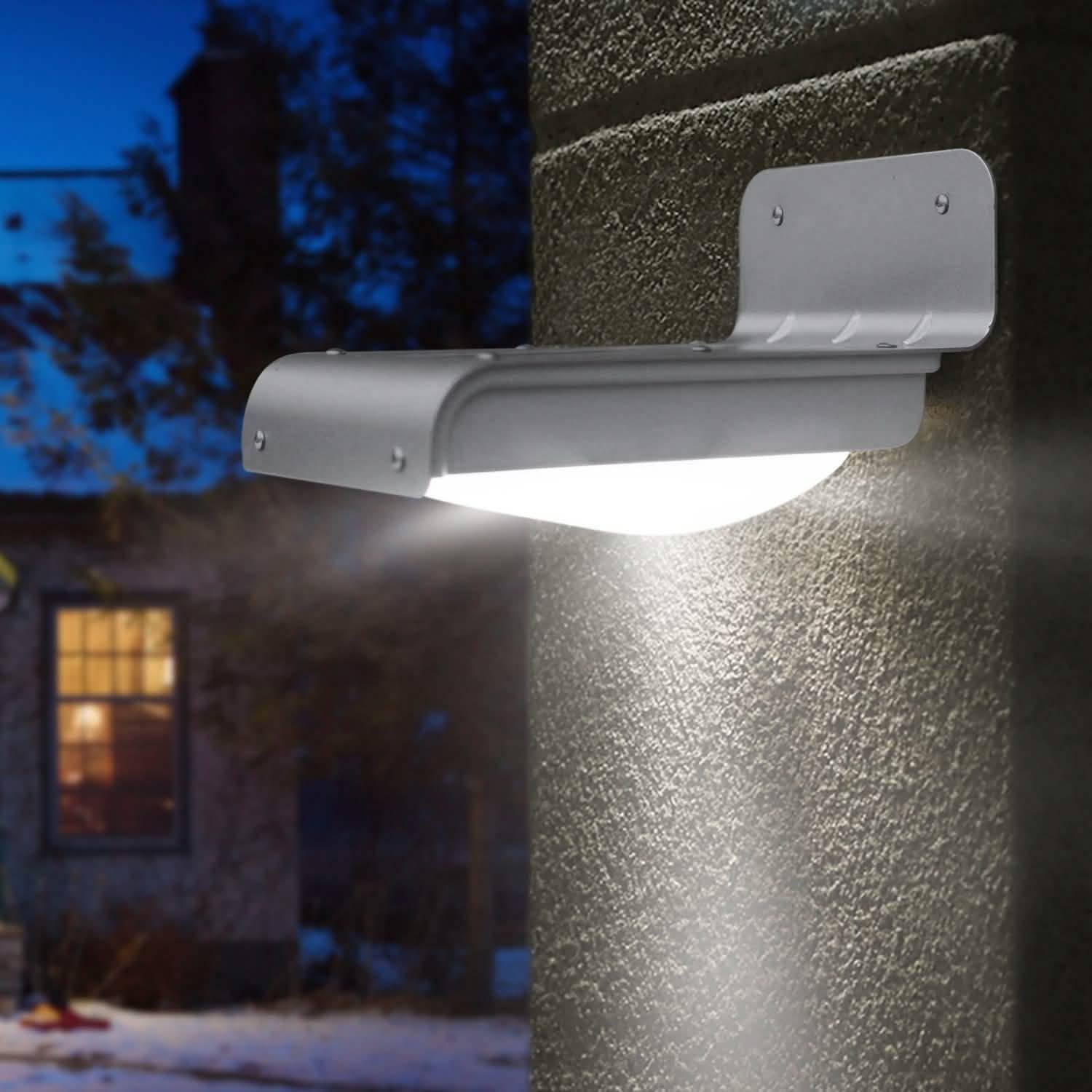 16 lampes solaires murales d'extérieur à LED