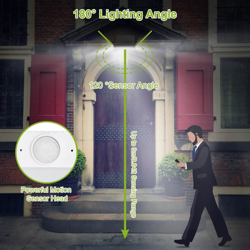 16 lampes solaires murales d'extérieur à LED