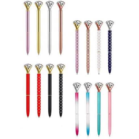 Lot de 16 : jolis stylos bille en diamant