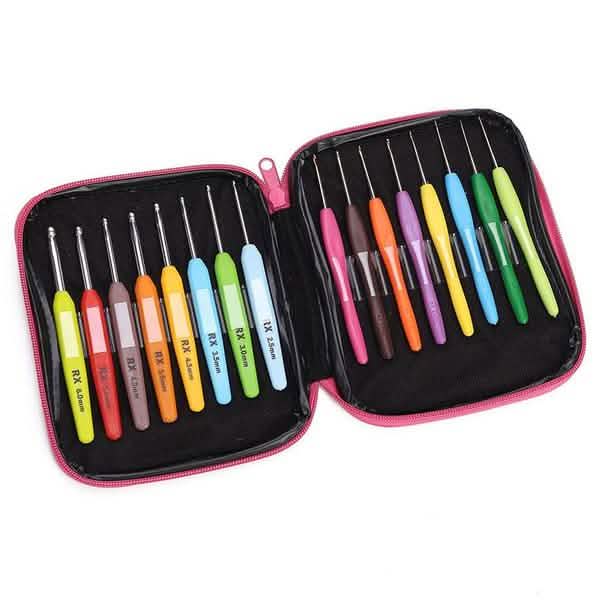 Lot de 16 : crochets colorés pour le fil