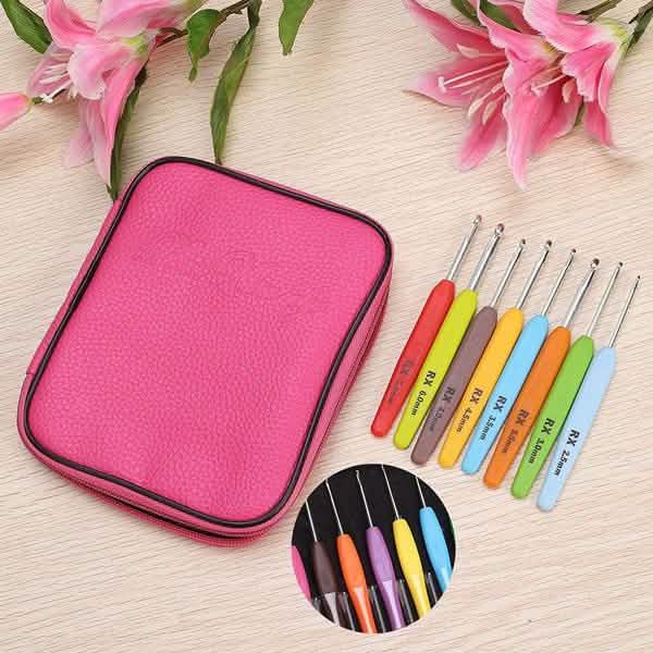 Lot de 16 : crochets colorés pour le fil