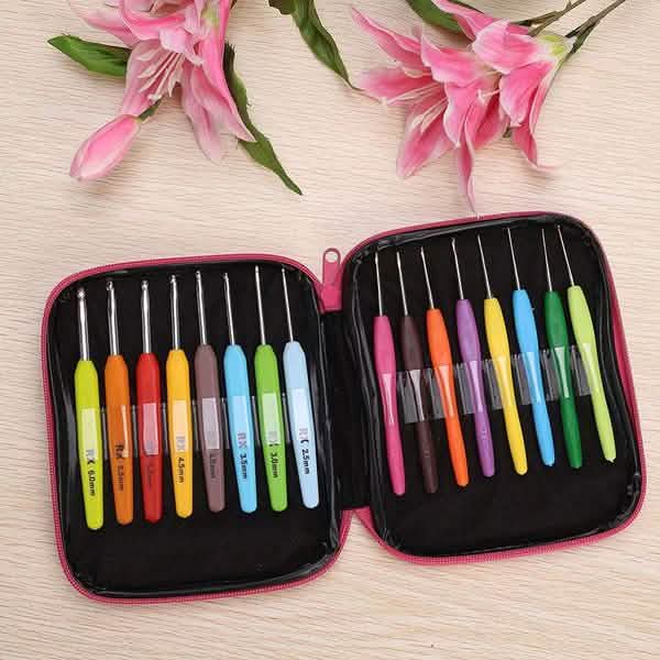 Lot de 16 : crochets colorés pour le fil