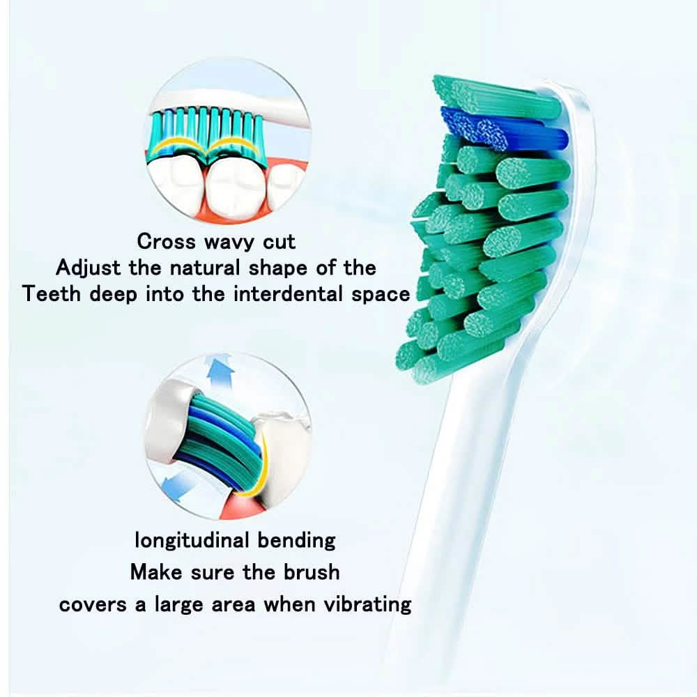 16 pièces : Têtes de brosse à dents électriques de rechange HX6014 compatibles avec les têtes de brosse à dents Philips Sonicare