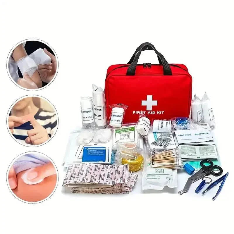 Trousse de premiers secours polyvalente et portable de 160 pièces - Fournitures d'urgence essentielles