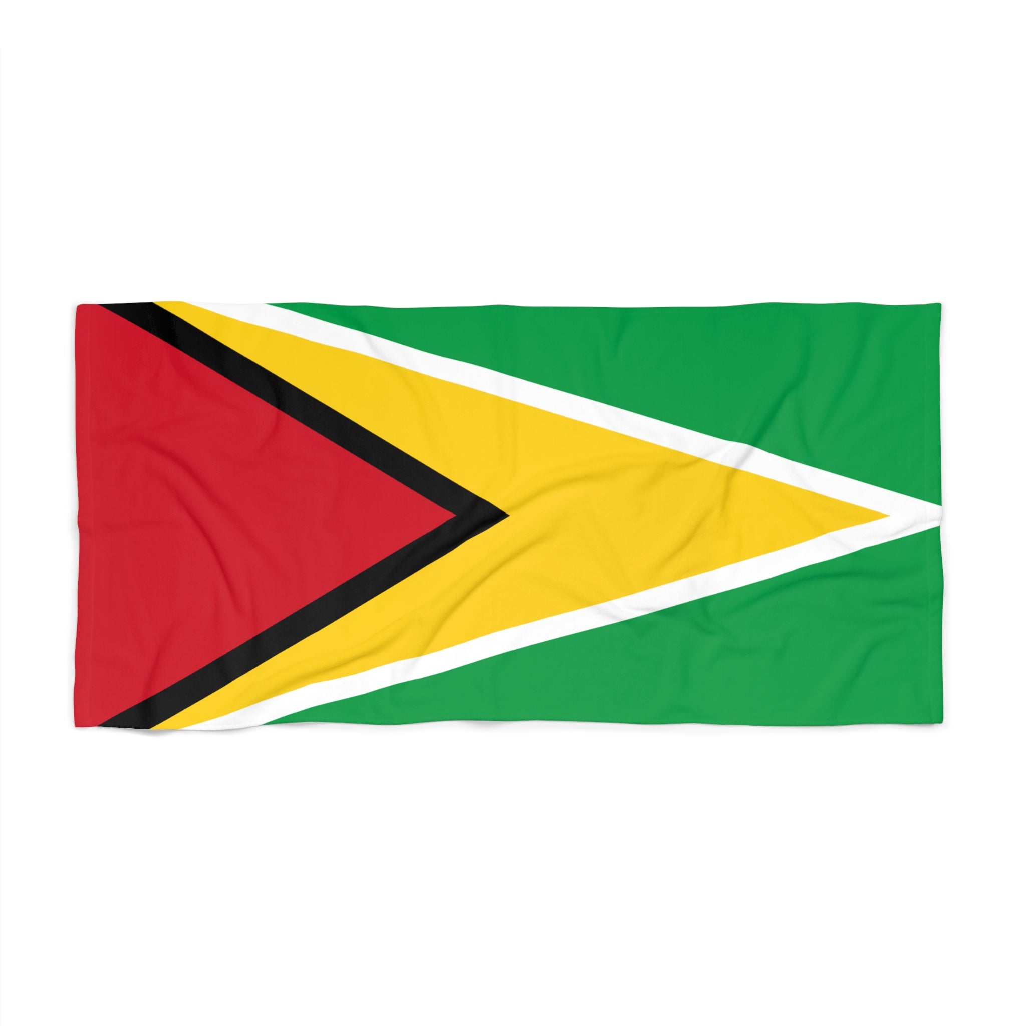 Serviette de Plage Drapeau du Guyana | Qualité & Durable - 2 Tailles | Fierté Guyanaise | Cadeau pour les Guyanais
