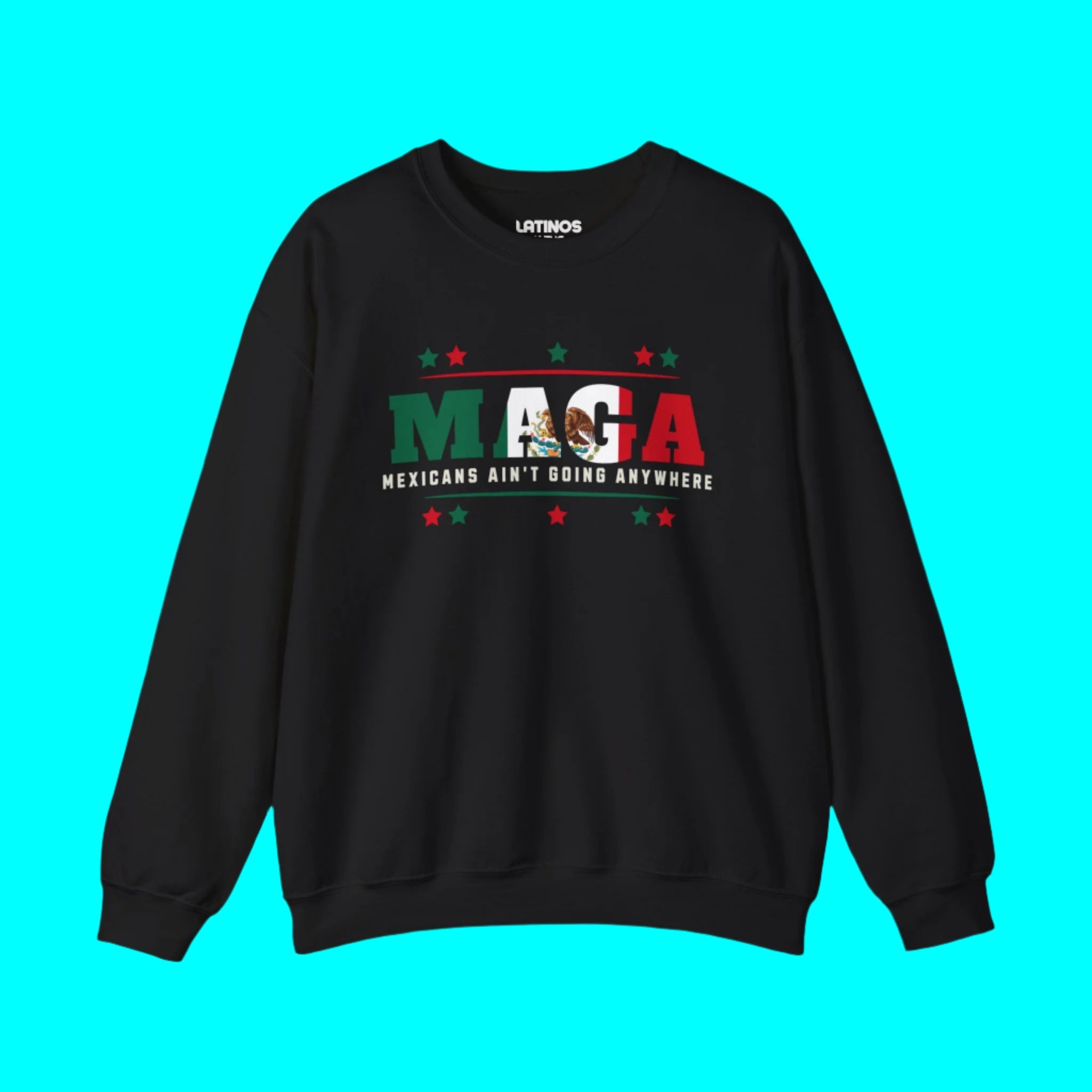 Pull ras du cou doublé polaire « Mexicans Ain't Going Anywhere V1 » | Fierté latino T-shirts viraux amusants | 3 Couleurs