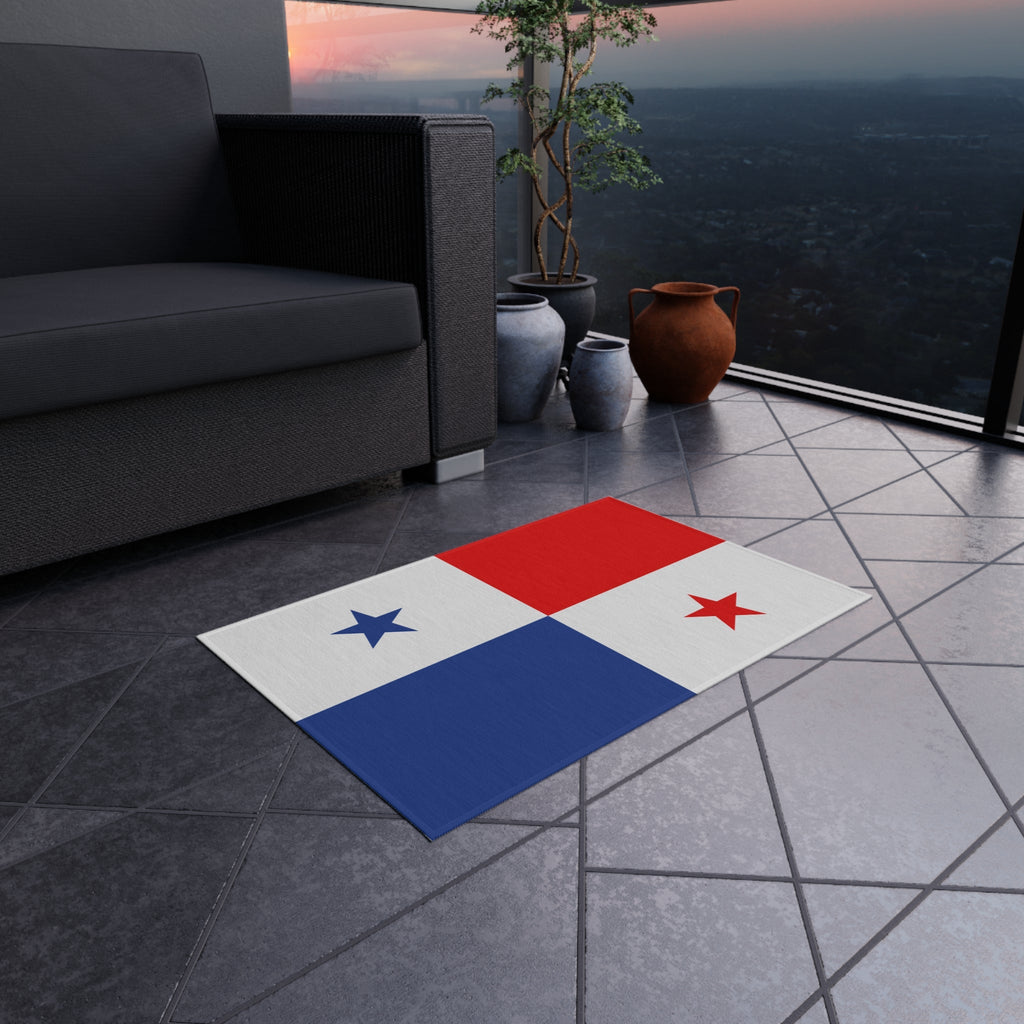 Tapis de porte antidérapant extérieur drapeau du Panama | Santiago | Tocumen | David | Cadeau pour les Panaméens | 24"x36"