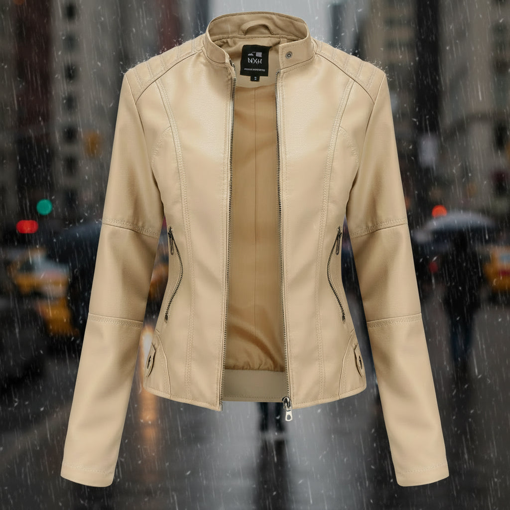 Veste classique en cuir pour femme – Vêtement d'extérieur chic et urbain