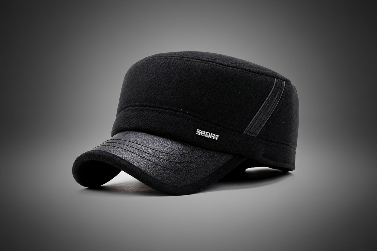Casquette Plate d'Hiver – Casquette de Journaliste Classique Chaude en Laine