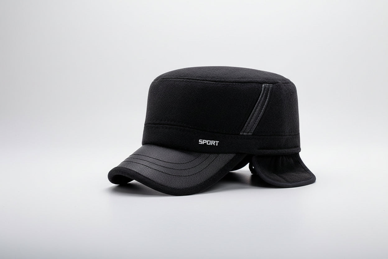 Casquette Plate d'Hiver – Casquette de Journaliste Classique Chaude en Laine