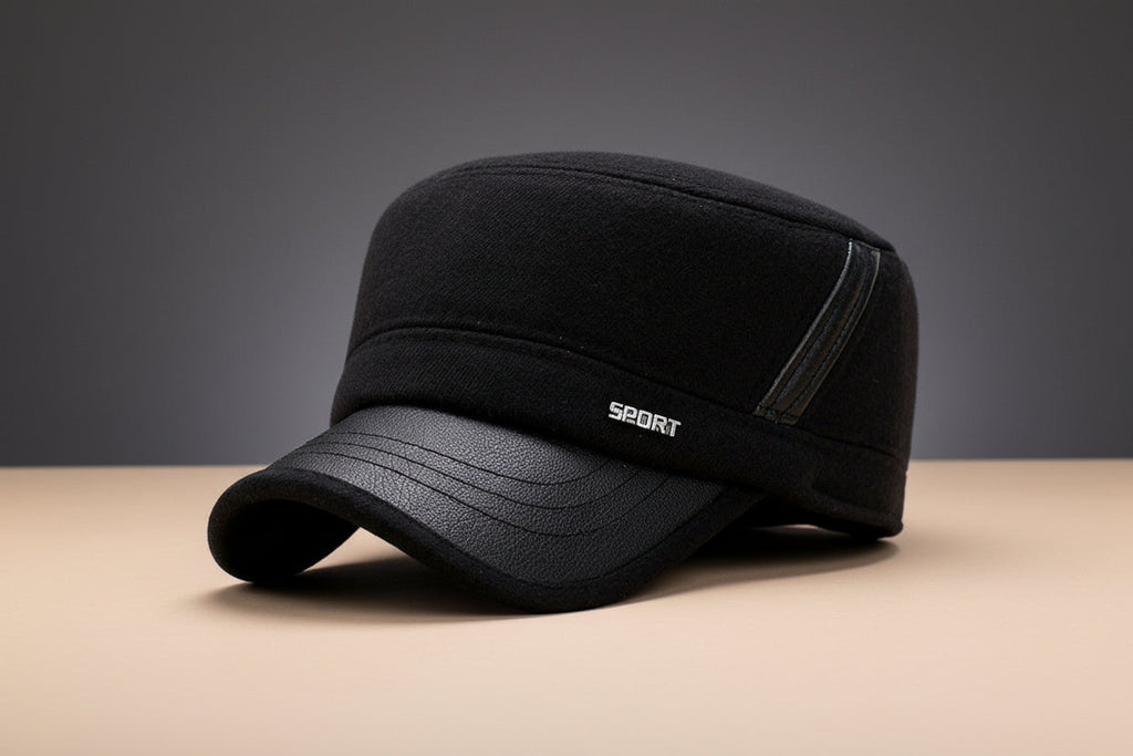 Casquette Plate d'Hiver – Casquette de Journaliste Classique Chaude en Laine