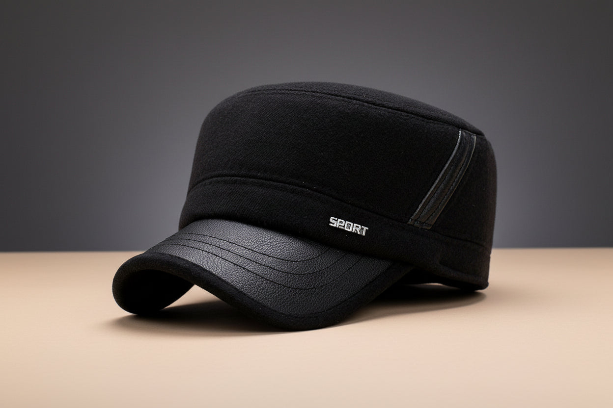 Casquette Plate d'Hiver – Casquette de Journaliste Classique Chaude en Laine