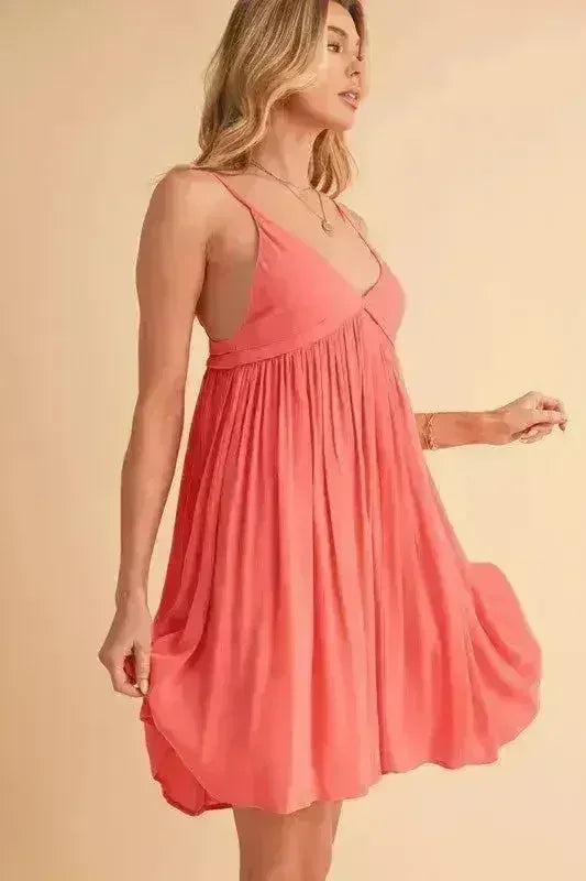 Robe caraco courte à bonnets froncés Aemi + Co