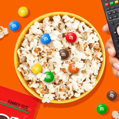 M&M's Beurre de Cacahuète Chocolat au Lait, Format Familial, Sachet de 487,6 g