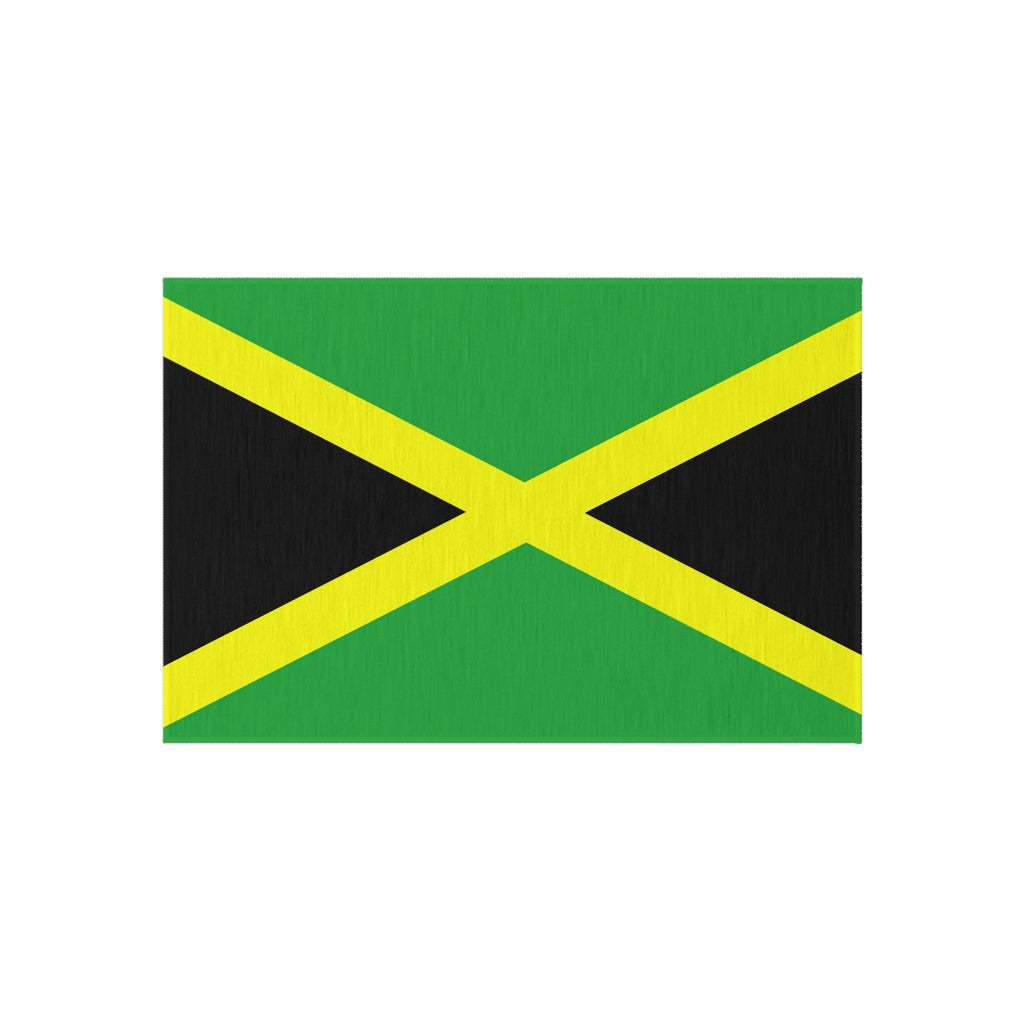 Paillasson antidérapant d'extérieur avec le drapeau de la Jamaïque | Kingston | Montego Bay | Portmore | 24"x36"