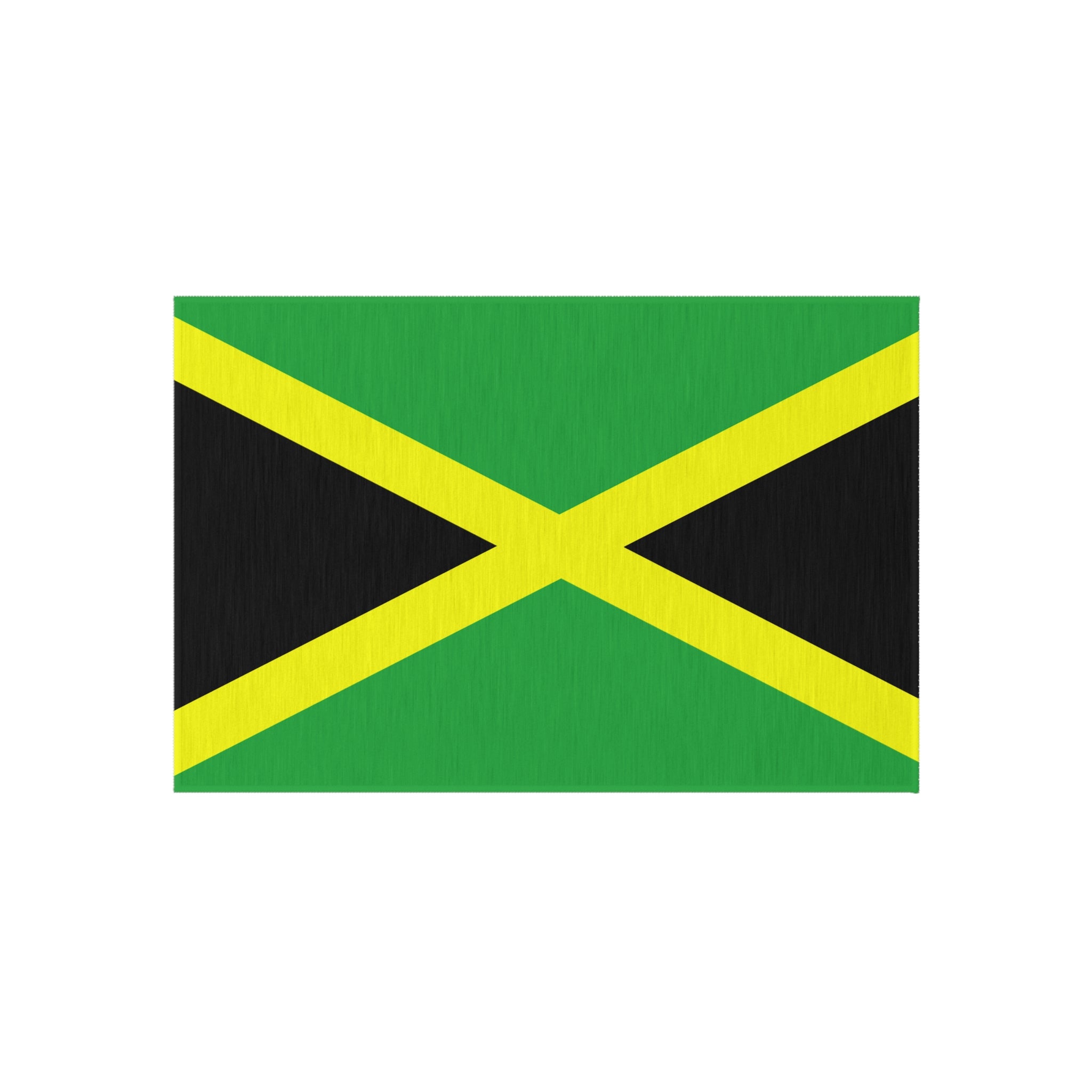 Paillasson antidérapant d'extérieur avec le drapeau de la Jamaïque | Kingston | Montego Bay | Portmore | 24"x36"