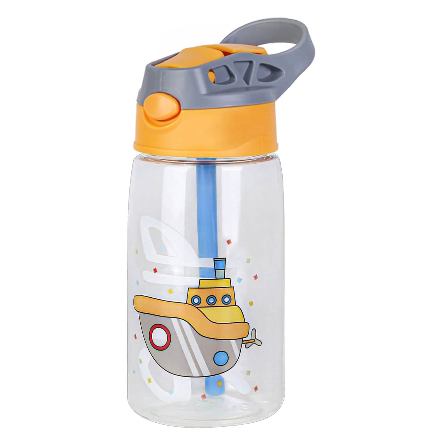 Bouteille d'eau pour enfants de 480 ml anti-fuite avec paille et bouton poussoir