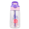 Bouteille d'eau pour enfants de 480 ml anti-fuite avec paille et bouton poussoir