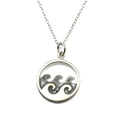 Ocean Waves Necklace – Sterling Silver Pendant on 18" Sterling Chain