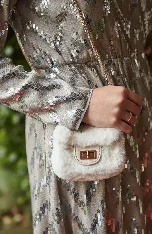 Sac Micro en Fourrure Végétalienne - Mini Sac Convertible | Femstylo