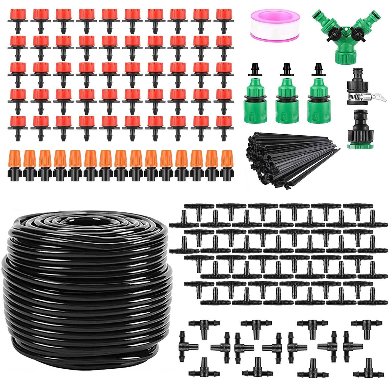 Kit d'irrigation goutte-à-goutte de 50 m Système d'arrosage automatique pour jardin