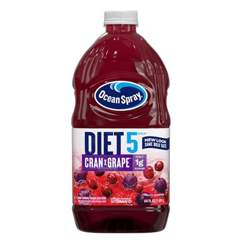 Boisson aux jus de canneberge et de raisin Ocean Spray Diet Cran-Grape, bouteille de 1,89 L (paquet de 1)
