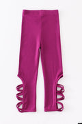 Legging violet évidé