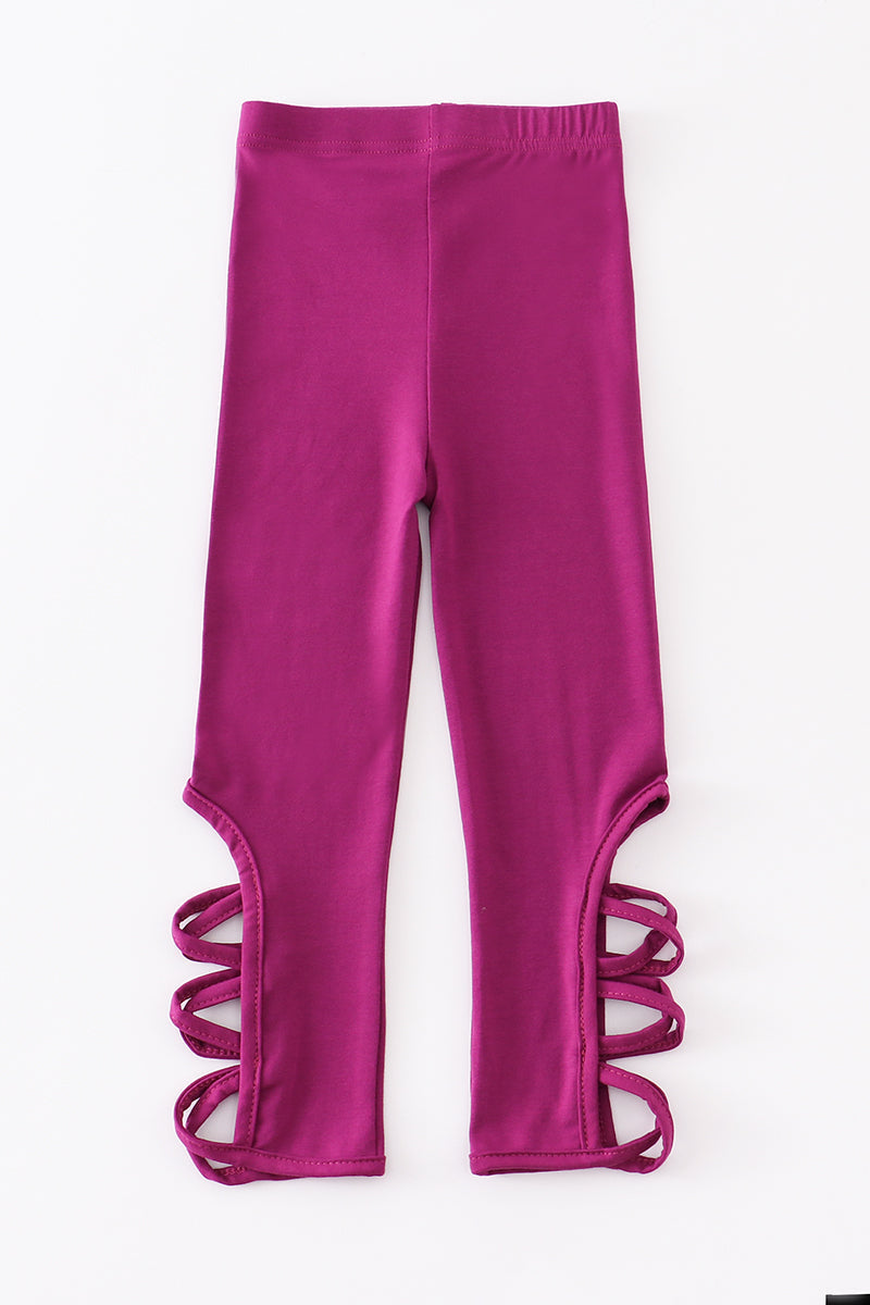 Legging violet évidé