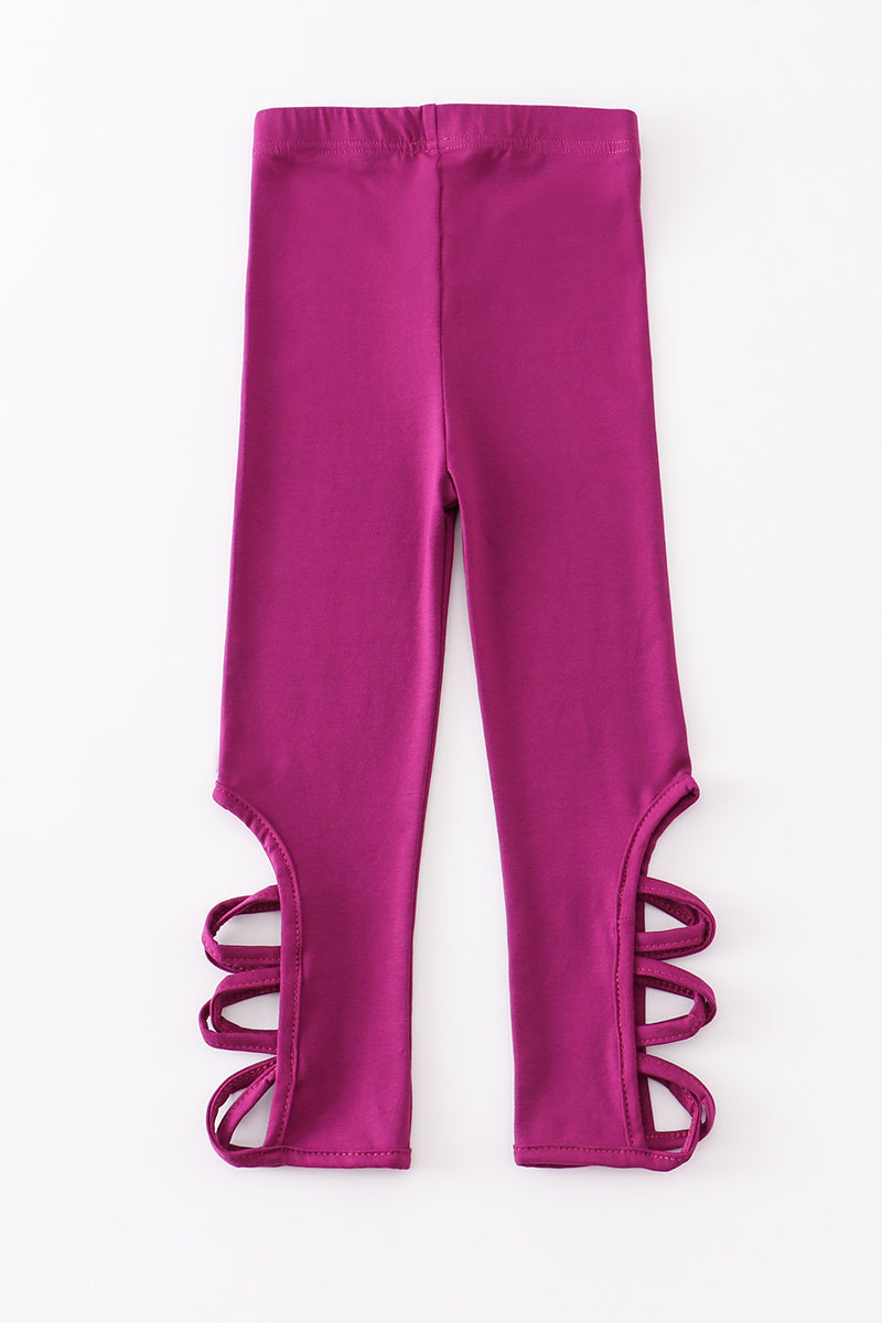 Legging violet évidé