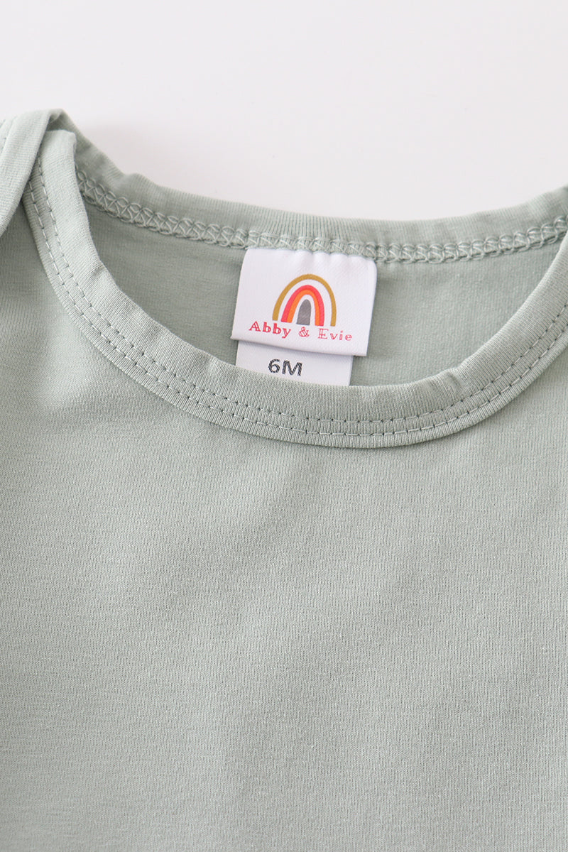 T-shirt basique vierge sauge Adulte Enfants et bébé bulle