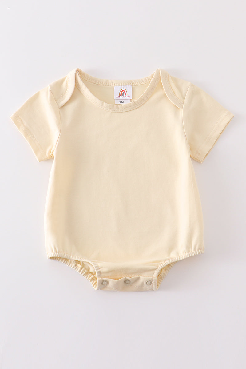 T-shirt uni beige basique adulte enfant et bébé bulle