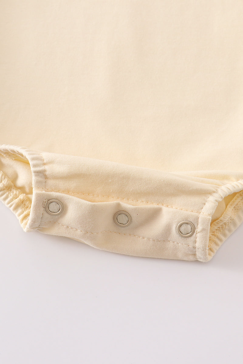 T-shirt uni beige basique adulte enfant et bébé bulle