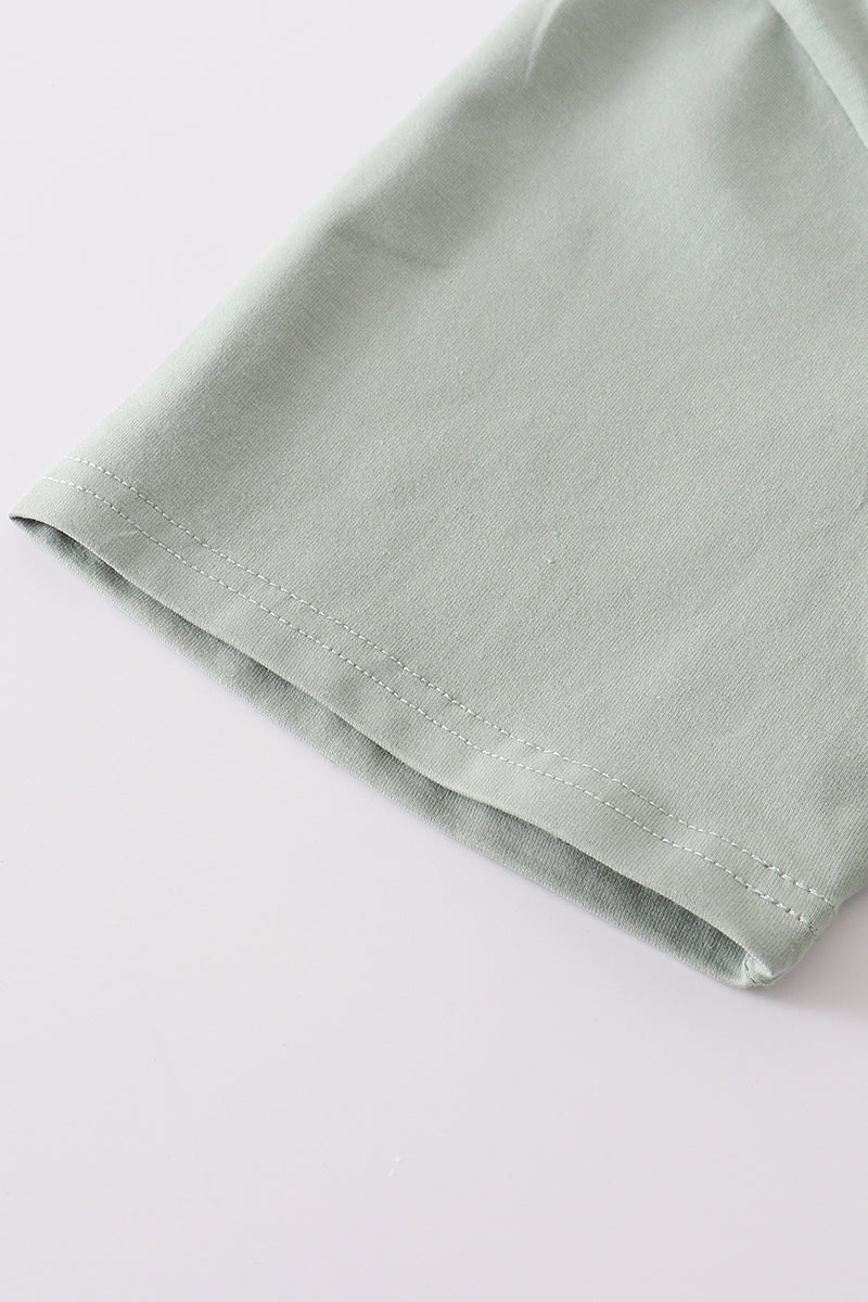 T-shirt basique vierge sauge Adulte Enfants et bébé bulle