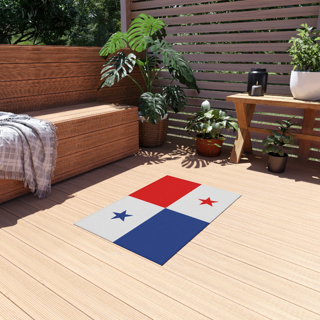 Tapis de porte antidérapant extérieur drapeau du Panama | Santiago | Tocumen | David | Cadeau pour les Panaméens | 24"x36"