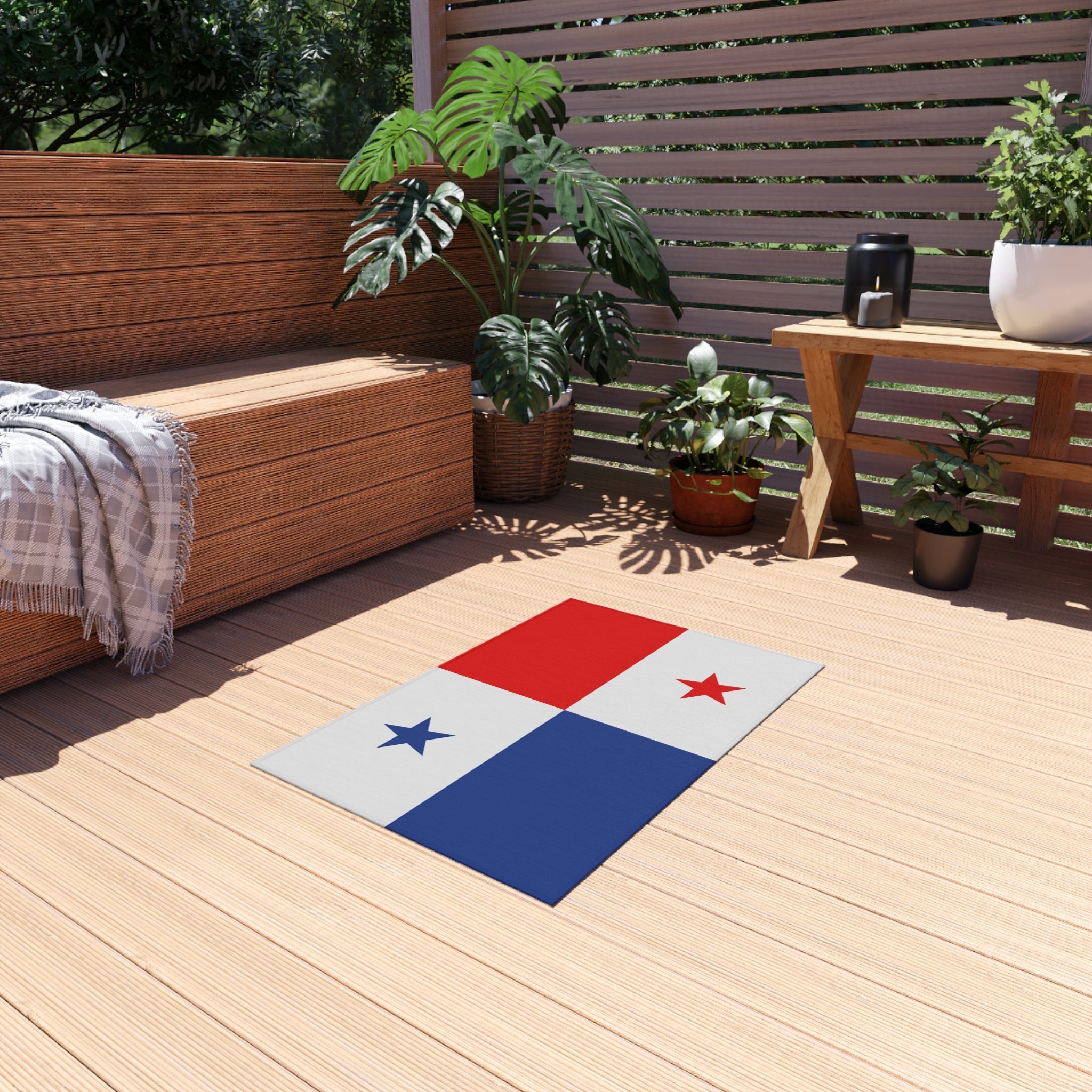 Tapis de porte antidérapant extérieur drapeau du Panama | Santiago | Tocumen | David | Cadeau pour les Panaméens | 24"x36"