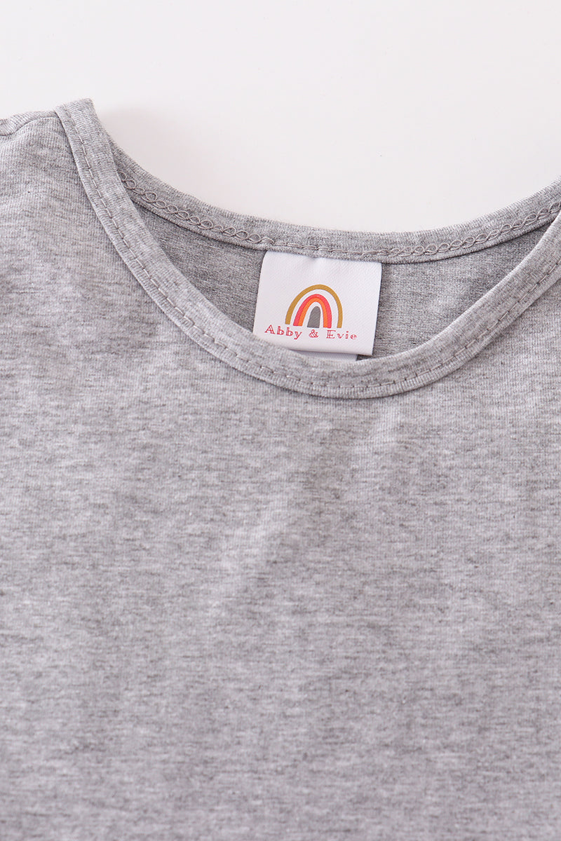 Débardeur basique uni gris chiné pour enfants, adolescents et adultes