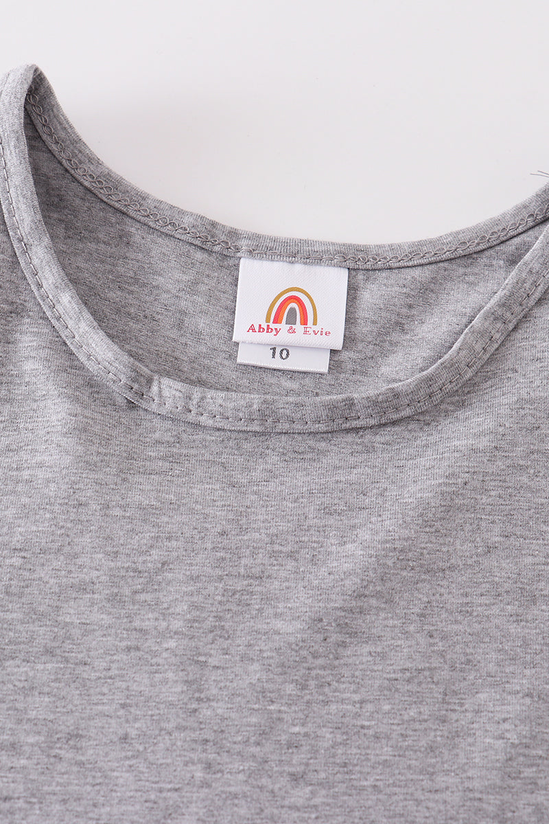Débardeur basique uni gris chiné pour enfants, adolescents et adultes
