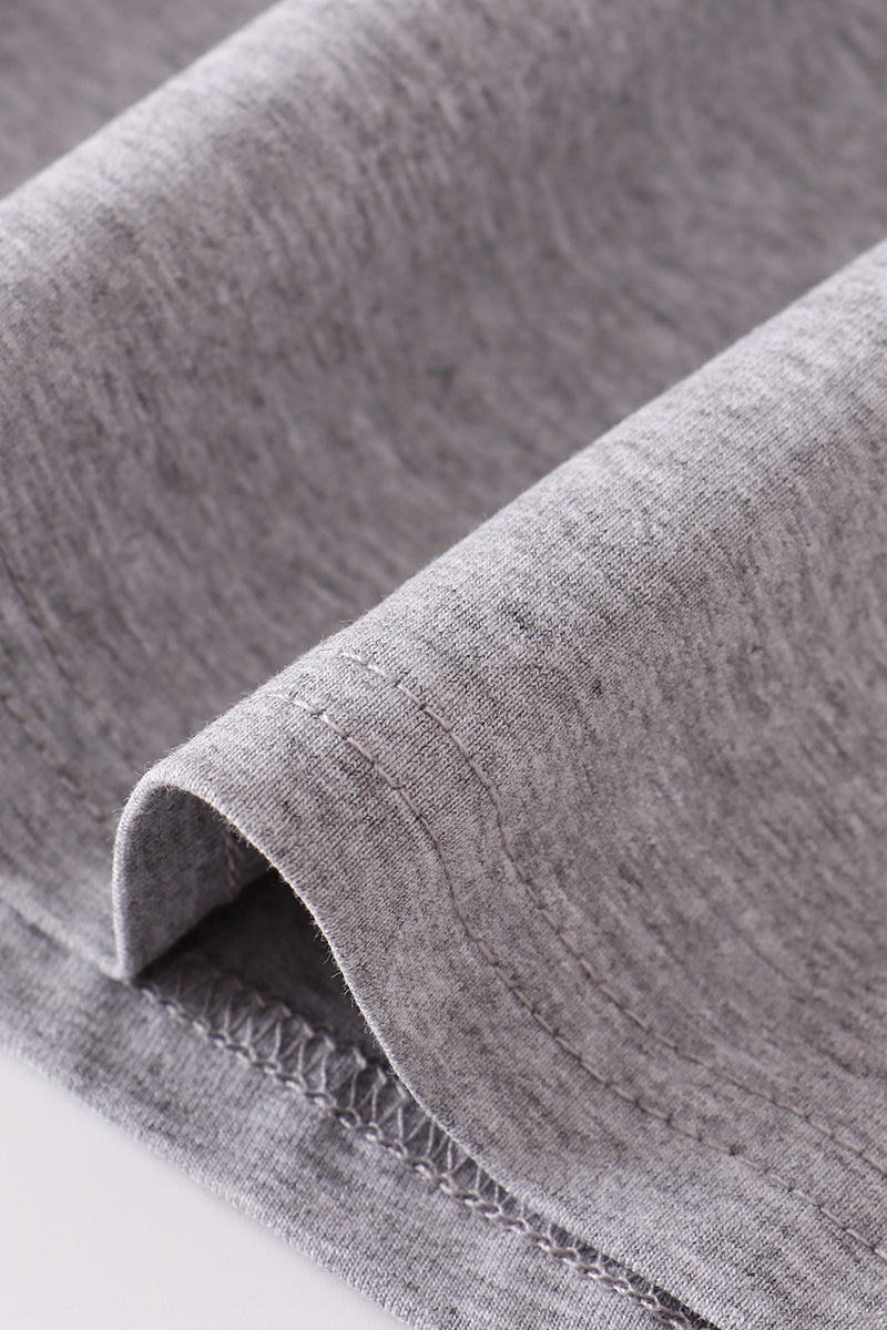 Débardeur basique uni gris chiné pour enfants, adolescents et adultes
