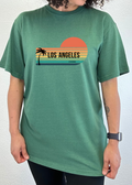 T-shirt unisexe à manches courtes à motif Los Angeles Spun Bamboo en viscose de bambou/coton biologique