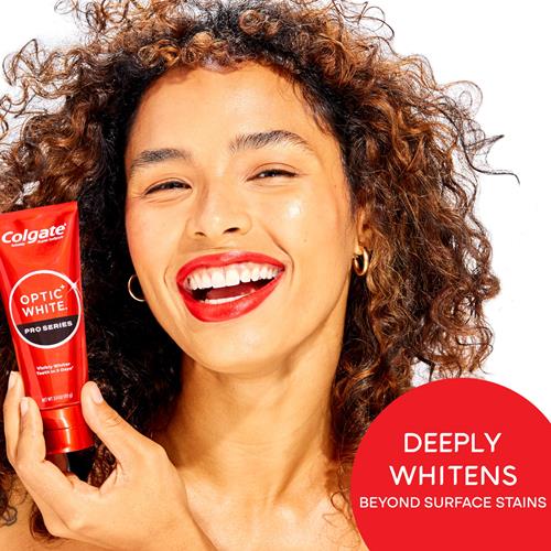 Colgate Optic White Pro Series Dentifrice blanchissant au peroxyde d'hydrogène 5%, Vividly Fresh, tube de 85 g